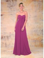 Chiffon bridesmaid dress magenta